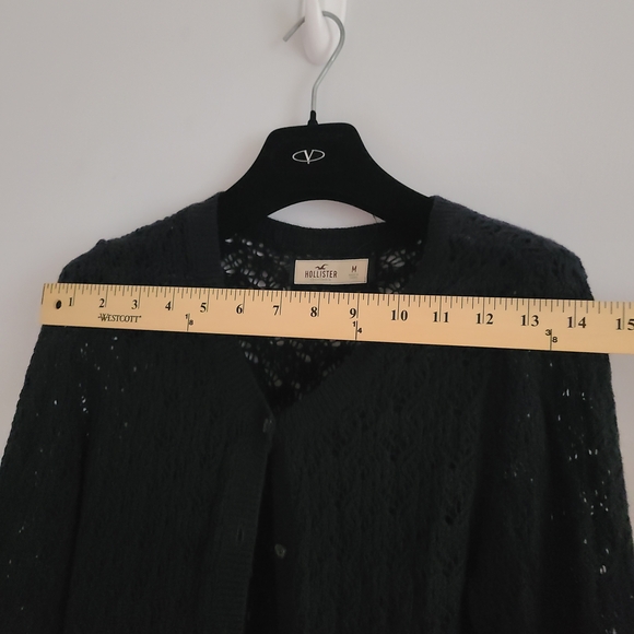Hollister Black Knitted Cardigan Medium size - Picture 4 of 8